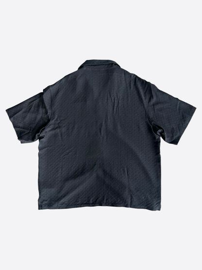 Louis Vuitton Black Mini Monogram Silk Button Up Shirt