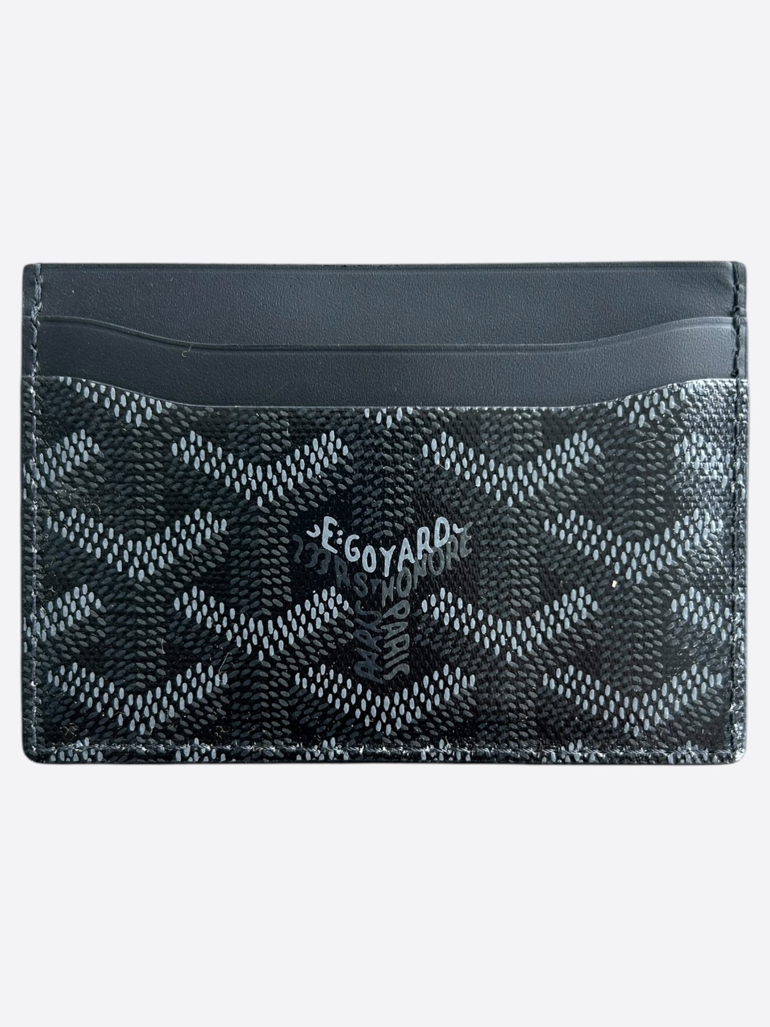 Goyard Jet Black Saint Sulpice Card Holder Savonches Goyard Jet Black Saint Sulpice Card Holder Savonches