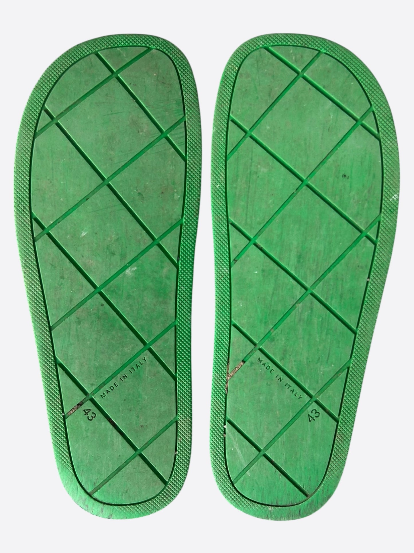 Bottega Veneta Green Rubber Sandals