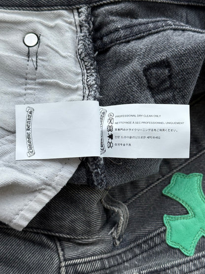 Chrome Hearts Levis Grey, Green & Orange Miami Patch Jeans