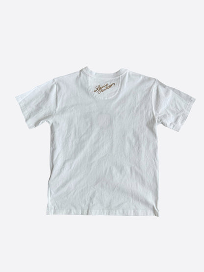 Louis Vuitton White & Multicolor Crest Logo T-Shirt
