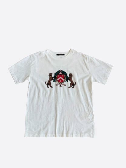 Louis Vuitton White & Multicolor Crest Logo T-Shirt