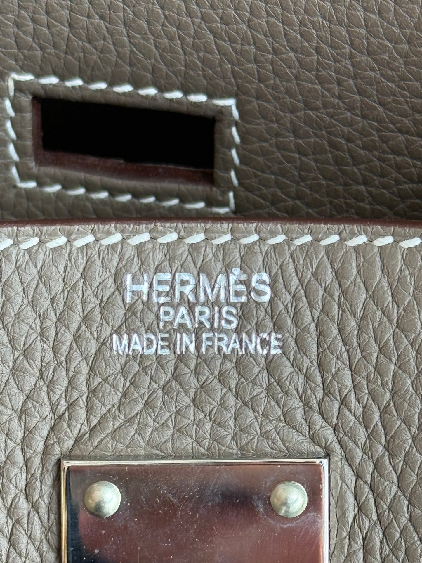 Hermes Etoupe Togo & Palladium Hardware HAC Birkin 50