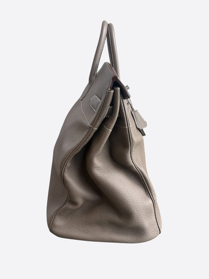 Hermes Etoupe Togo & Palladium Hardware HAC Birkin 50