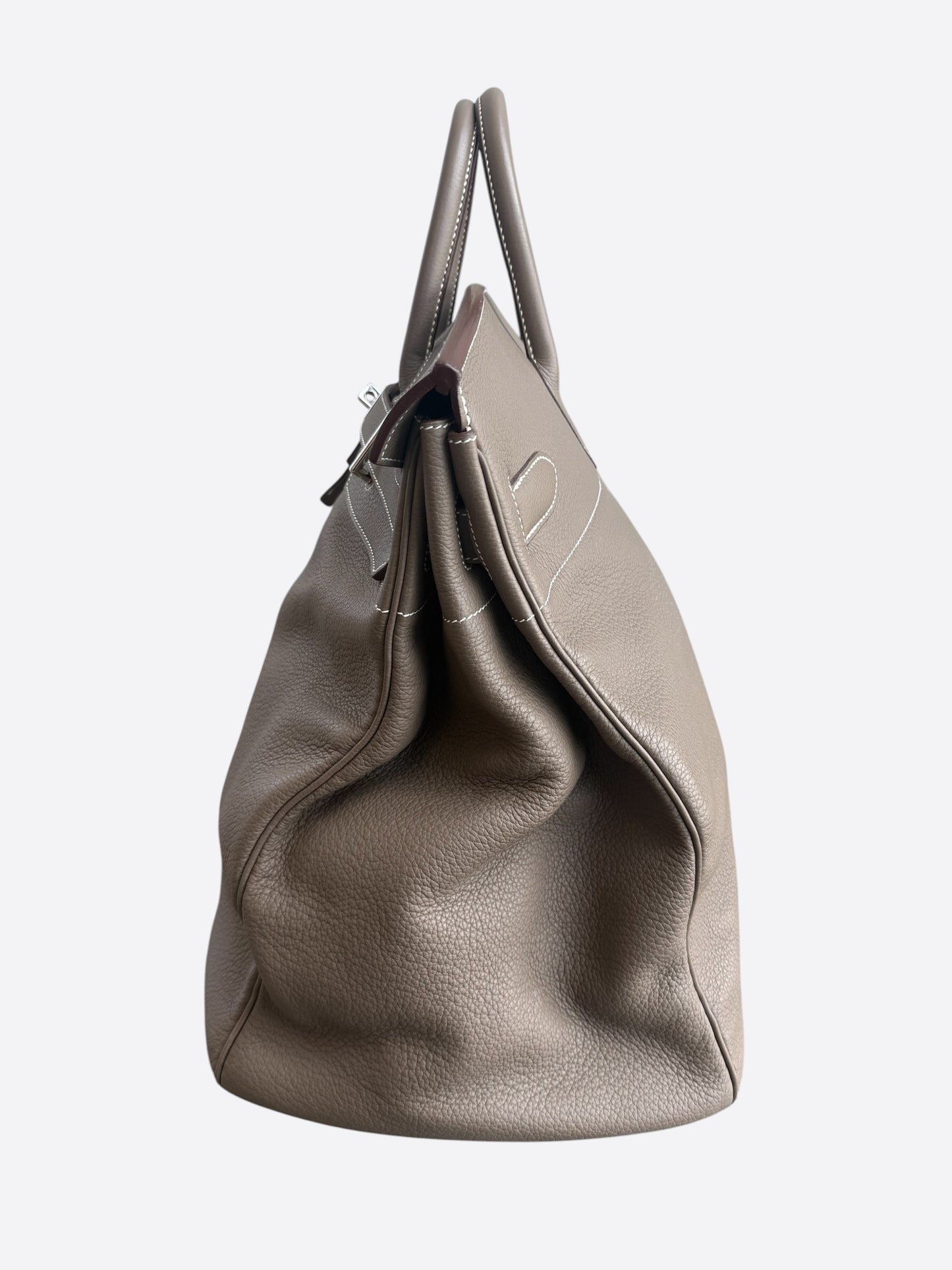 Hermes Etoupe Togo & Palladium Hardware HAC Birkin 50