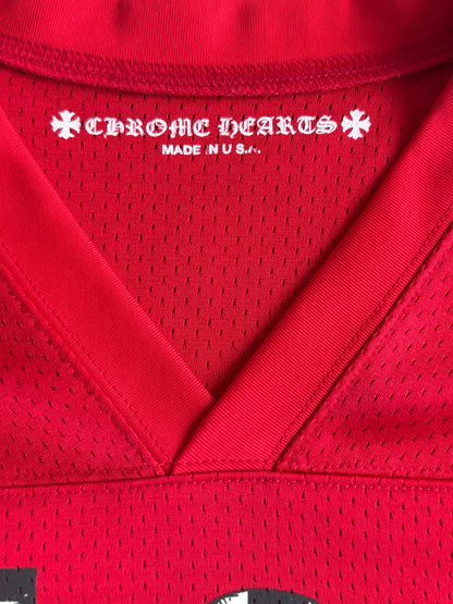 Chrome Hearts Matty Boy Red Form Mesh Jersey Longsleeve T-Shirt