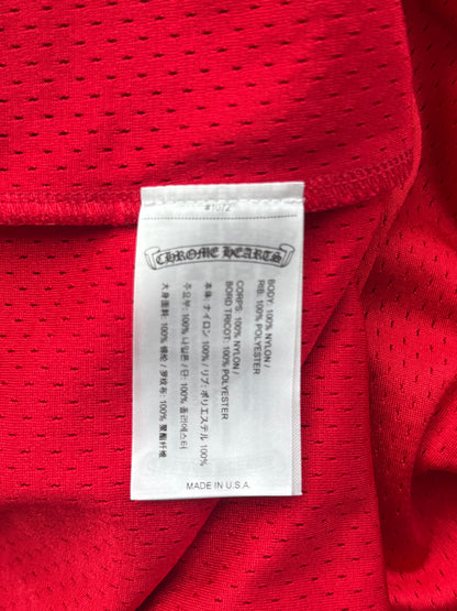 Chrome Hearts Matty Boy Red Form Mesh Jersey Longsleeve T-Shirt