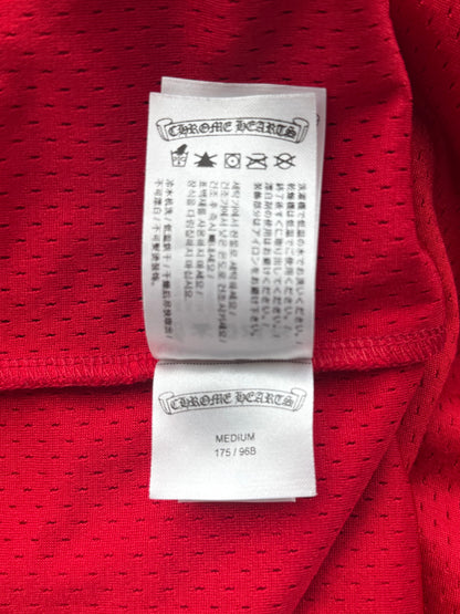 Chrome Hearts Matty Boy Red Form Mesh Jersey Longsleeve T-Shirt