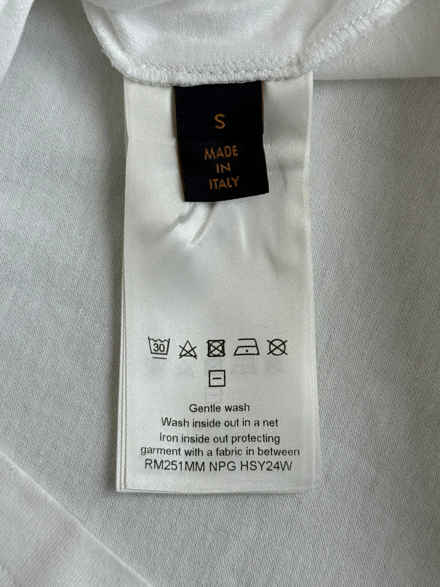 Louis Vuitton White & Multicolor Crest Logo T-Shirt