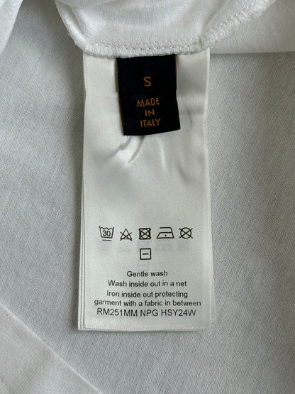 Louis Vuitton White & Multicolor Crest Logo T-Shirt