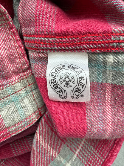 Chrome Hearts Red & Black Cross Patch Flannel