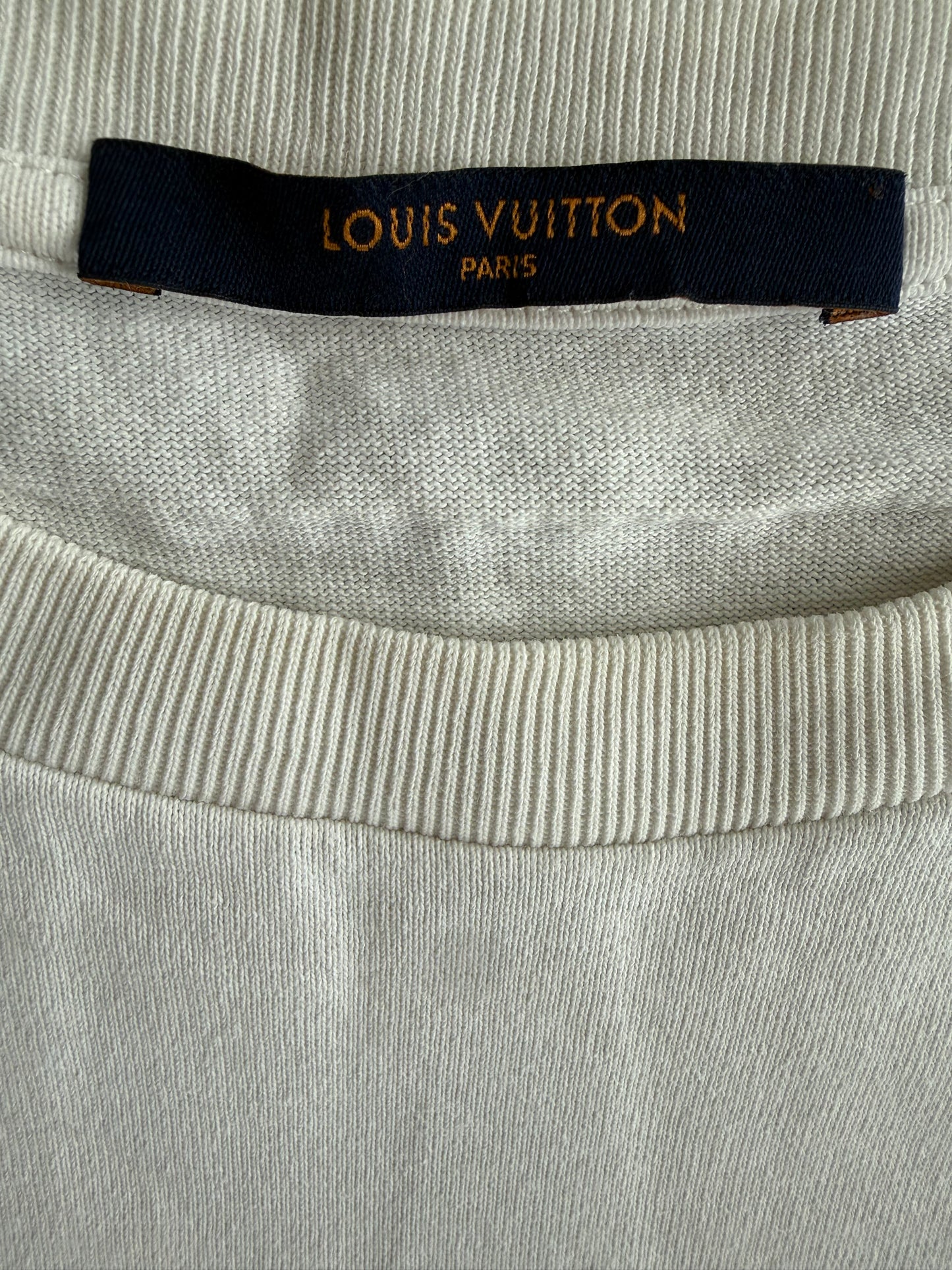 Louis Vuitton White Pont Neuf Embroidered T-Shirt