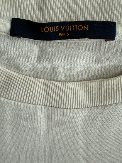 Louis Vuitton White Pont Neuf Embroidered T-Shirt