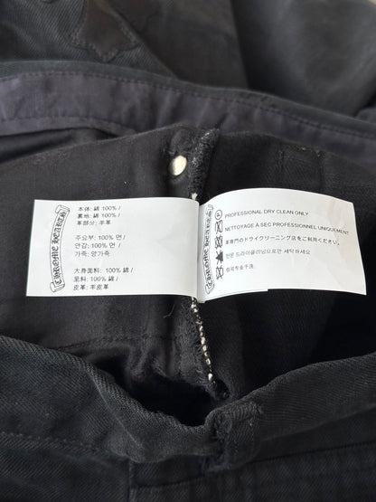 Chrome Hearts Black Cross Patch Jeans