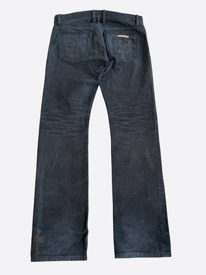 Chrome Hearts Black Cross Patch Jeans