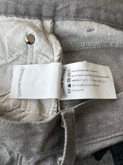Chrome Hearts Levis Grey & Black Cross Patch Jeans