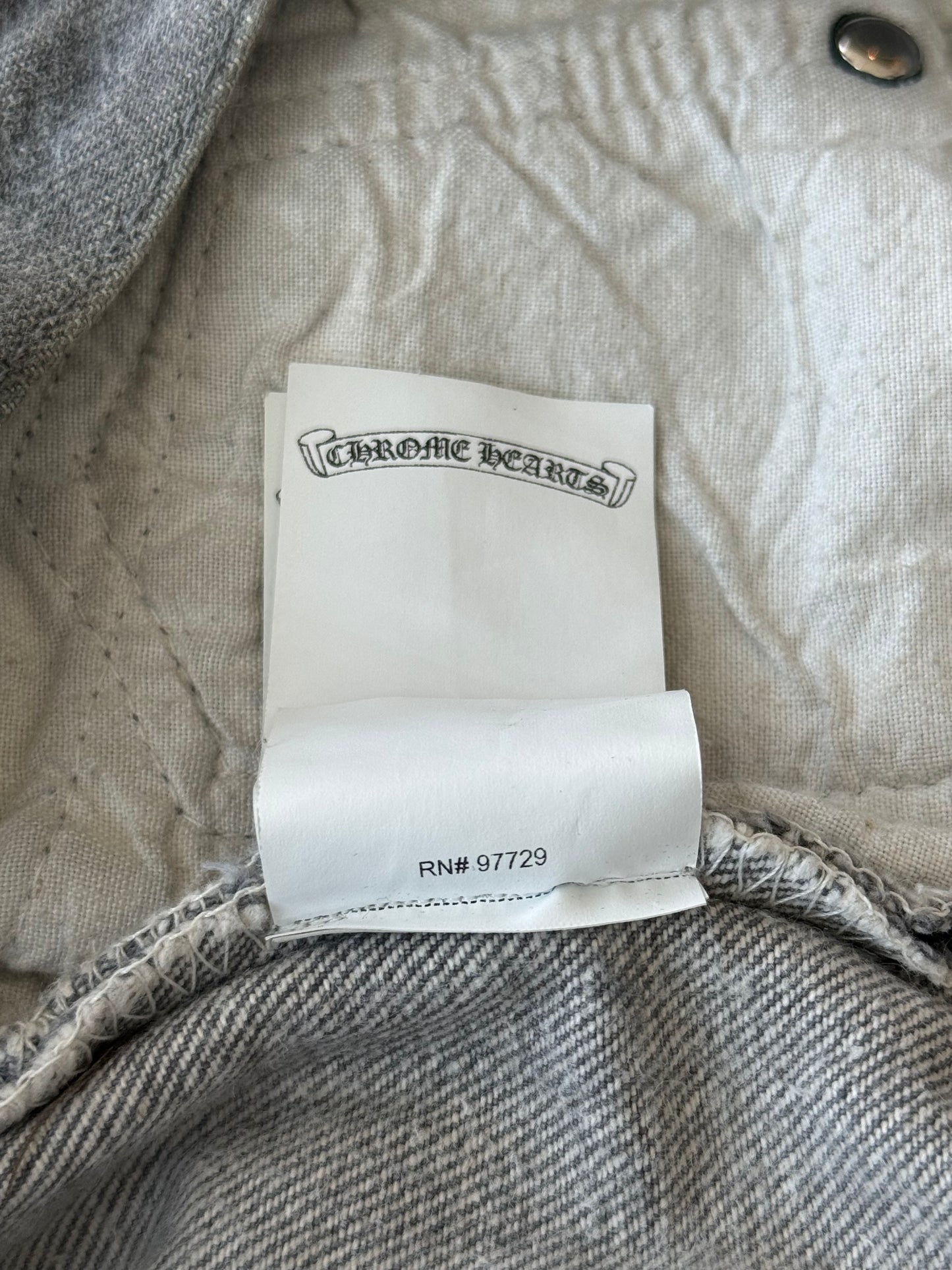 Chrome Hearts Levis Grey & Black Cross Patch Jeans