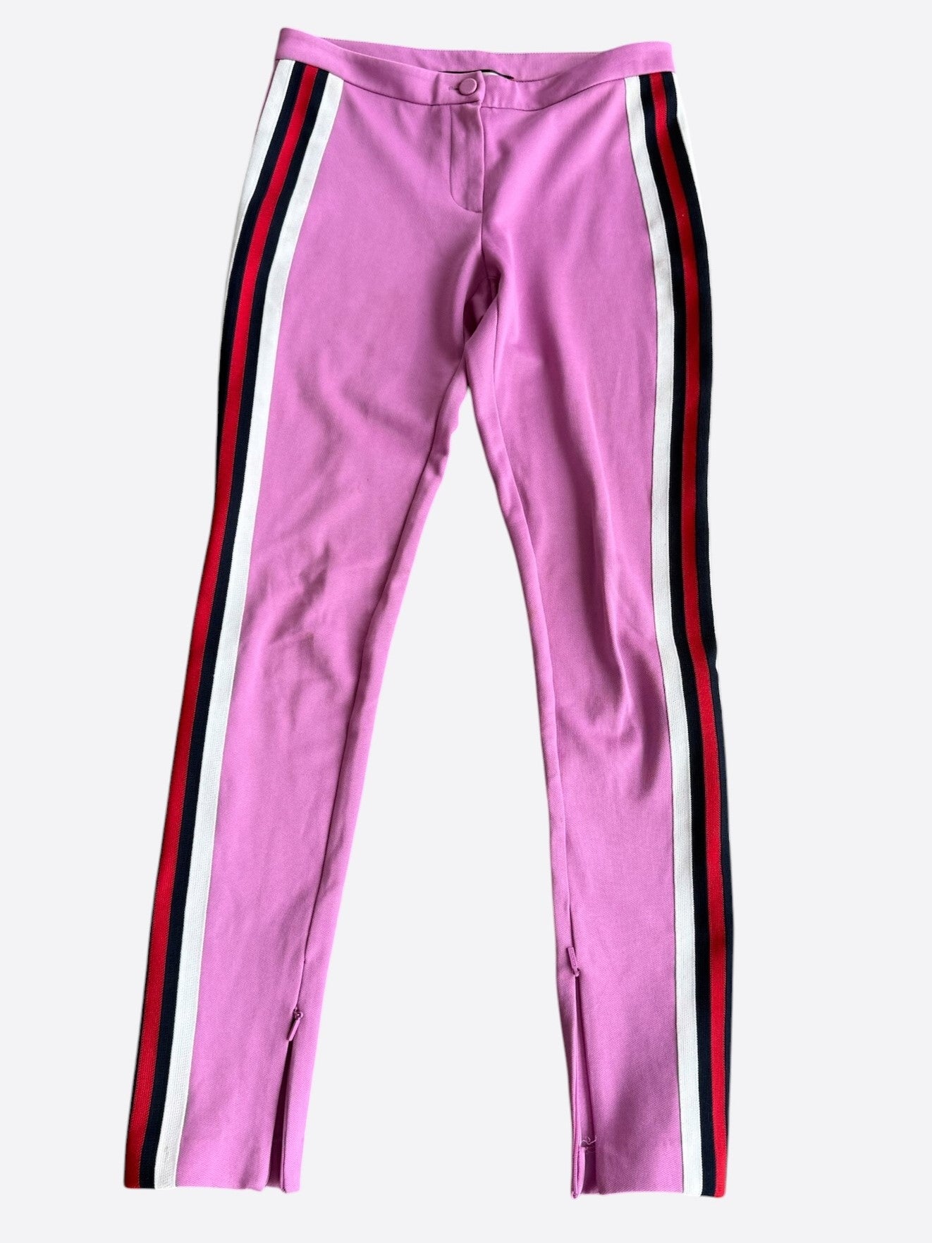 Gucci Pink & White Striped Women's Pants