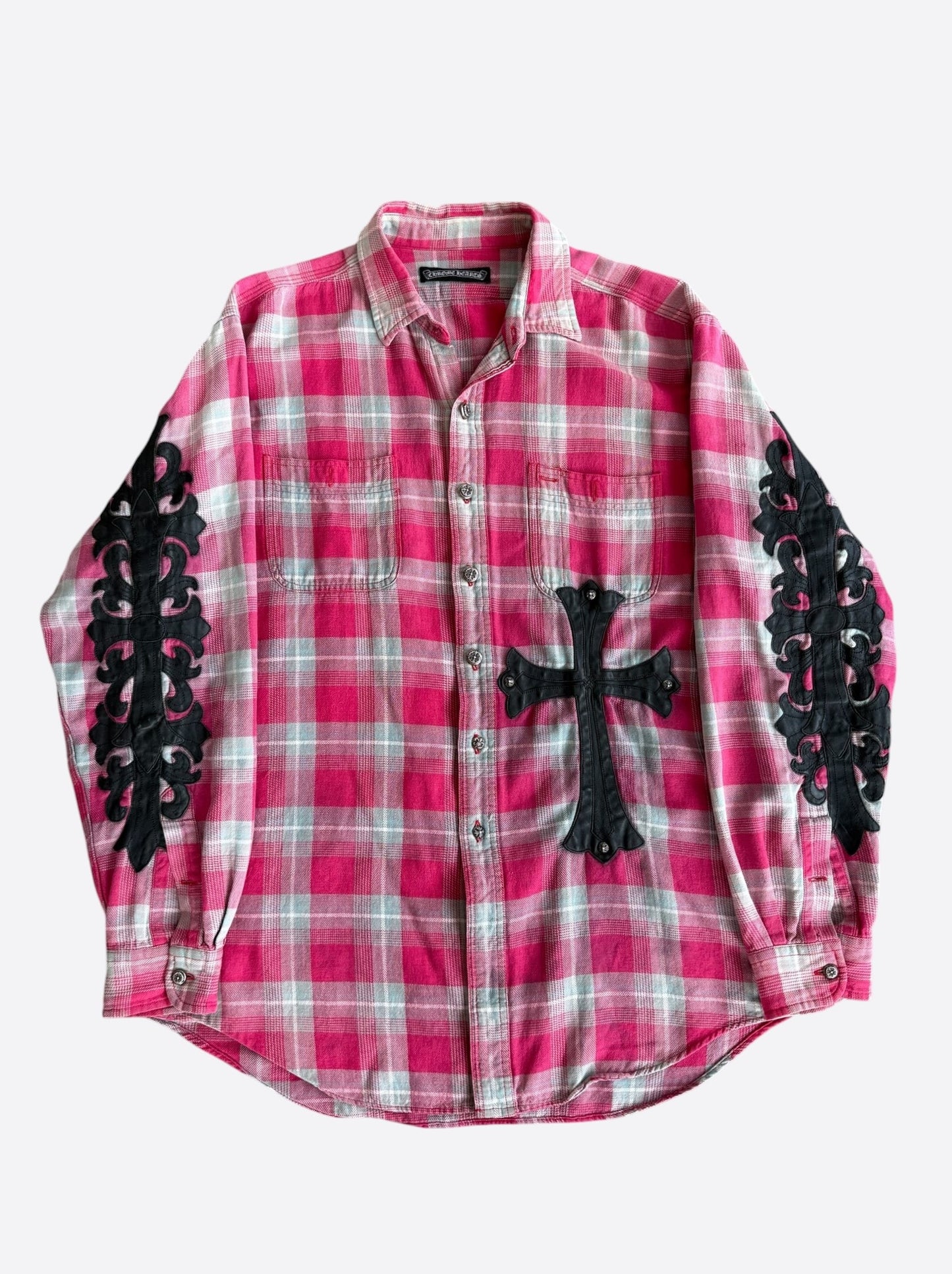 Chrome Hearts Red & Black Cross Patch Flannel