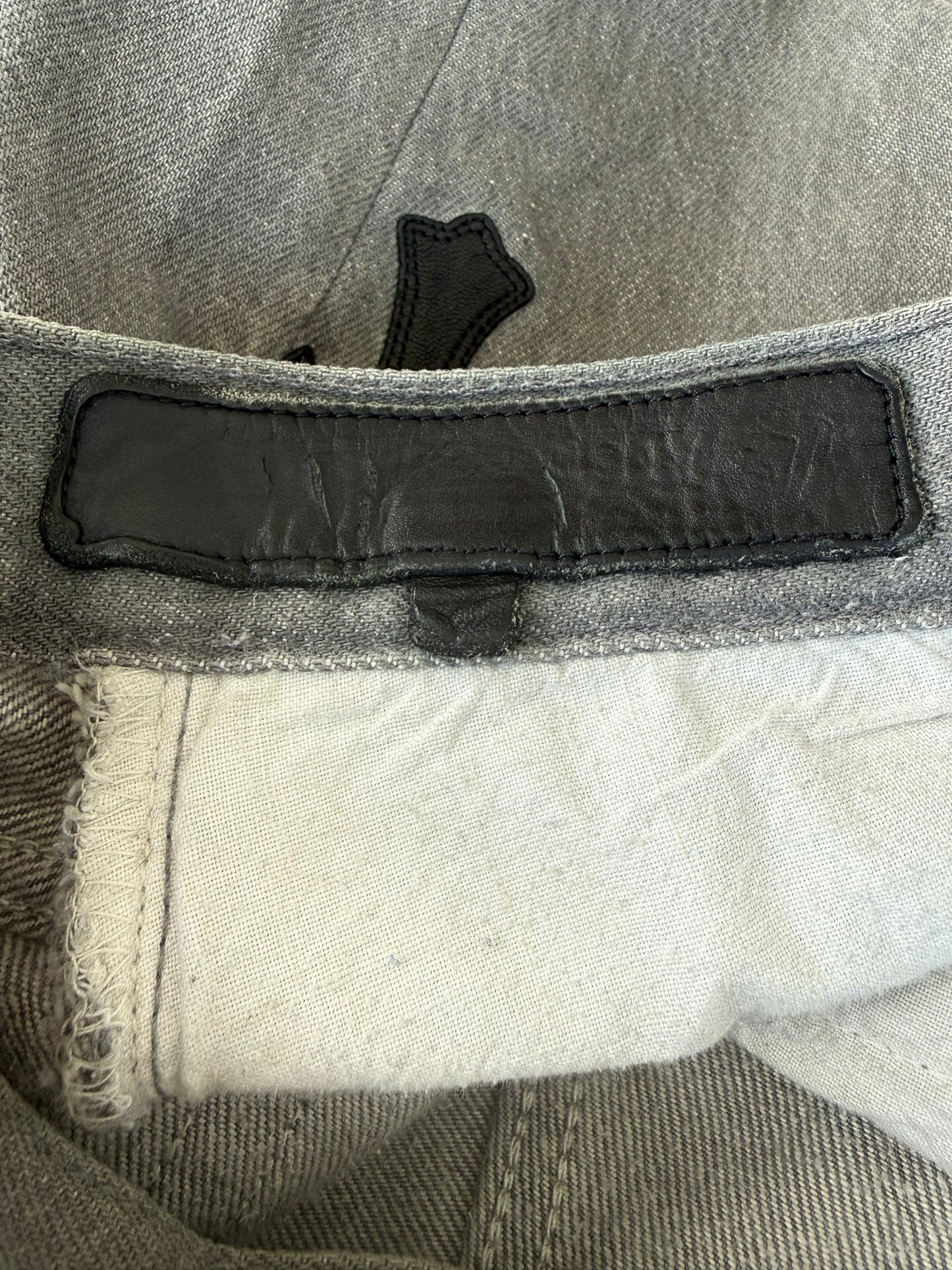 Chrome Hearts Levis Grey & Black Cross Patch Jeans