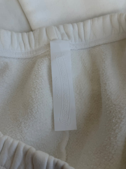 Chrome Hearts White & Leopard Cross Patch Sweatpants