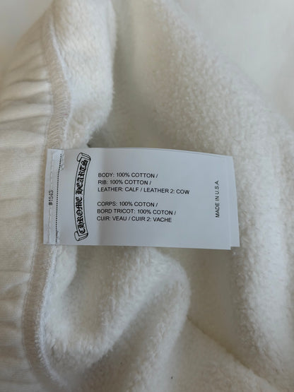 Chrome Hearts White & Leopard Cross Patch Sweatpants
