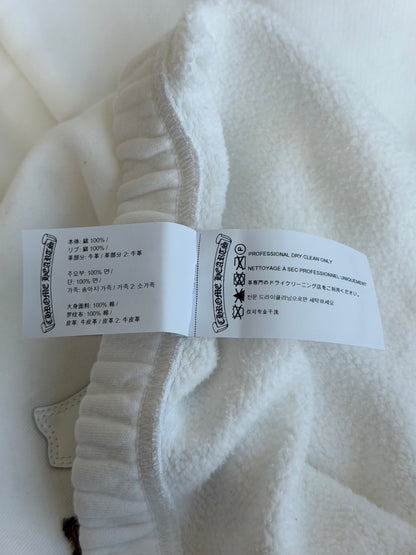 Chrome Hearts White & Leopard Cross Patch Sweatpants