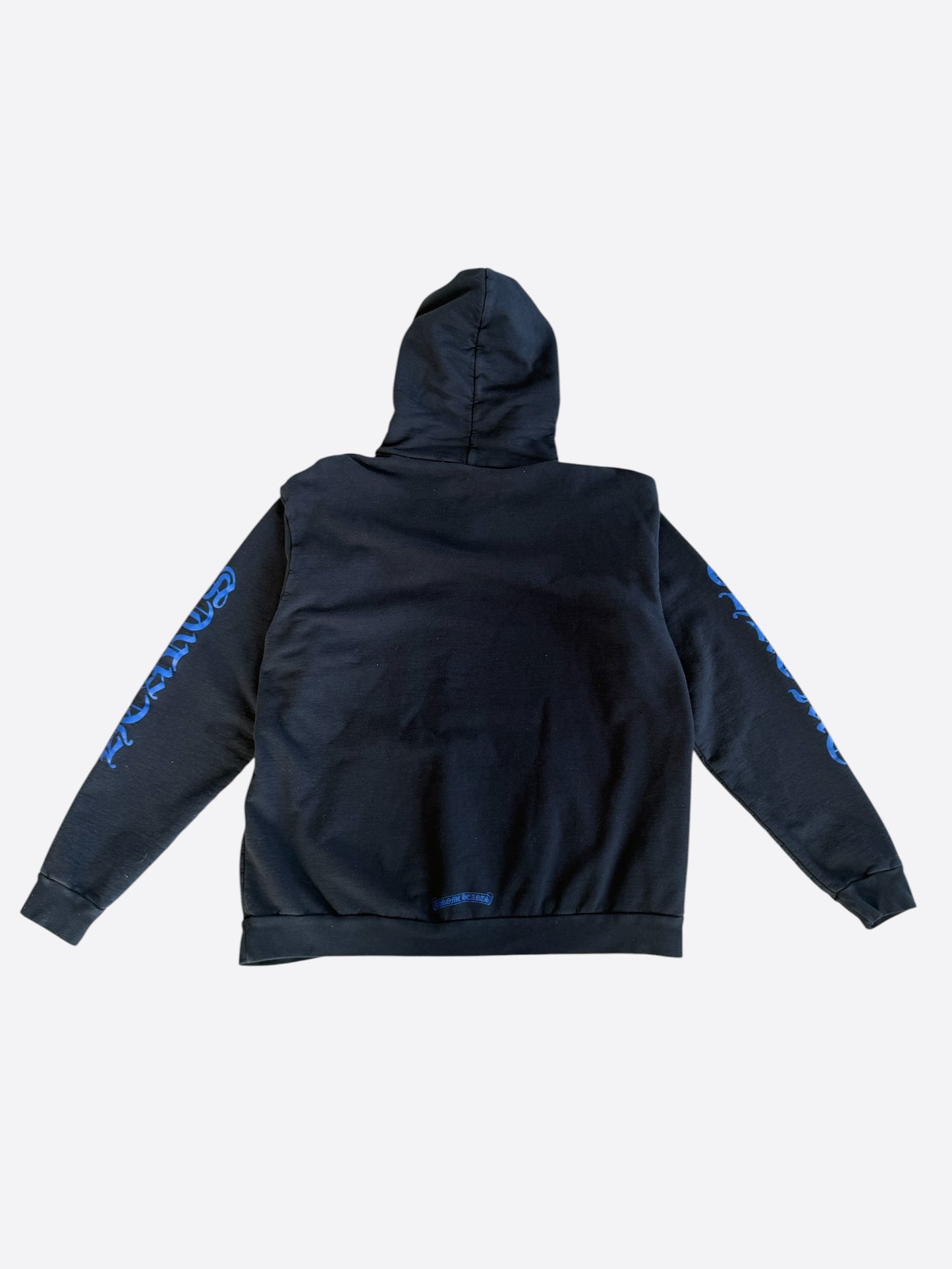 Chrome Hearts Black & Blue Vertical Logo Hoodie
