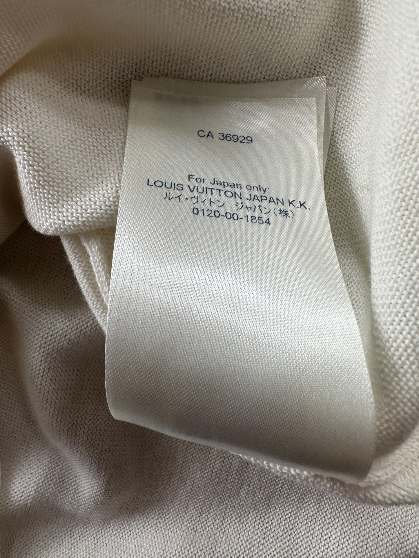 Louis Vuitton White Endgoal Intarsia T-Shirt