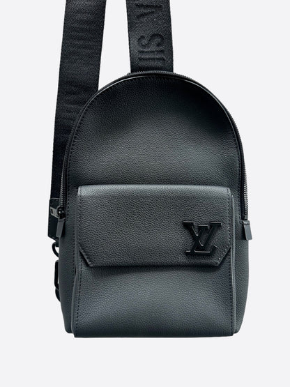 Louis Vuitton Black Aerogram Pilot Sling Bag