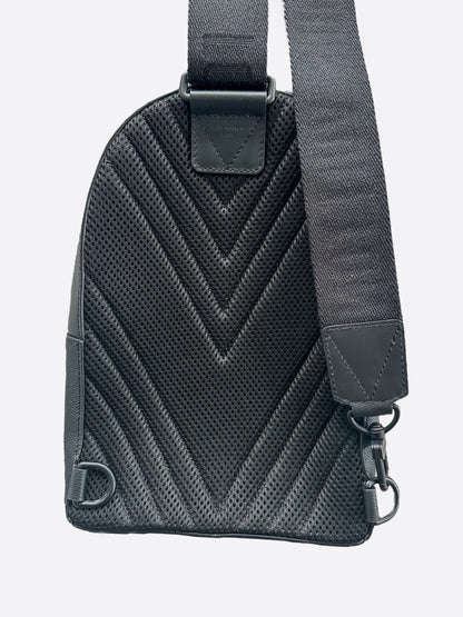 Louis Vuitton Black Aerogram Pilot Sling Bag