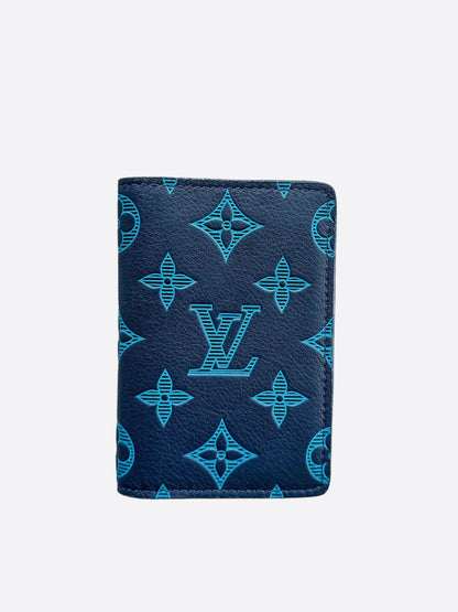 Louis Vuitton Navy & Blue Shadow Monogram Pocket Organizer