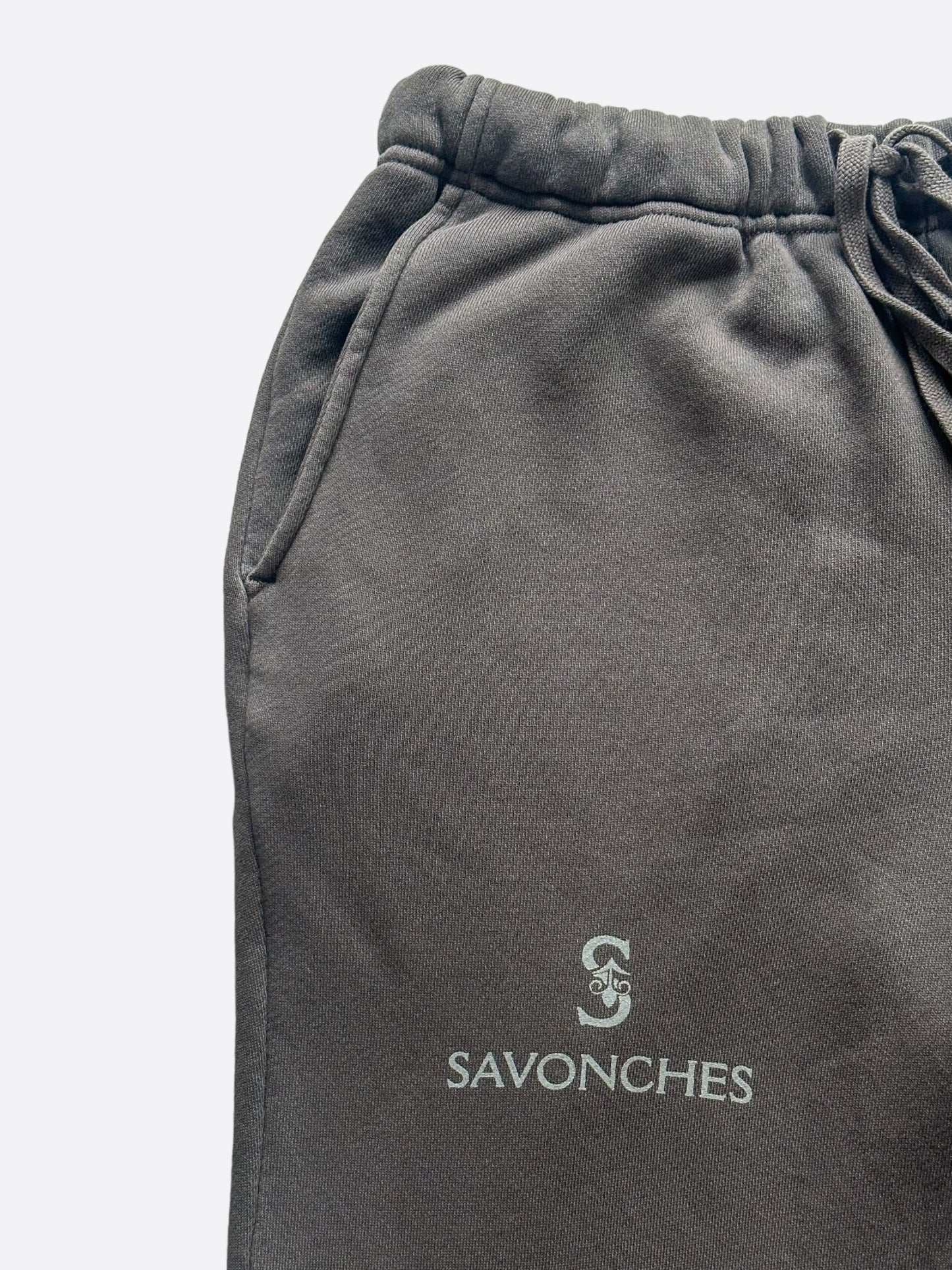 Savonches Grey Tonal S Logo Sweatpants