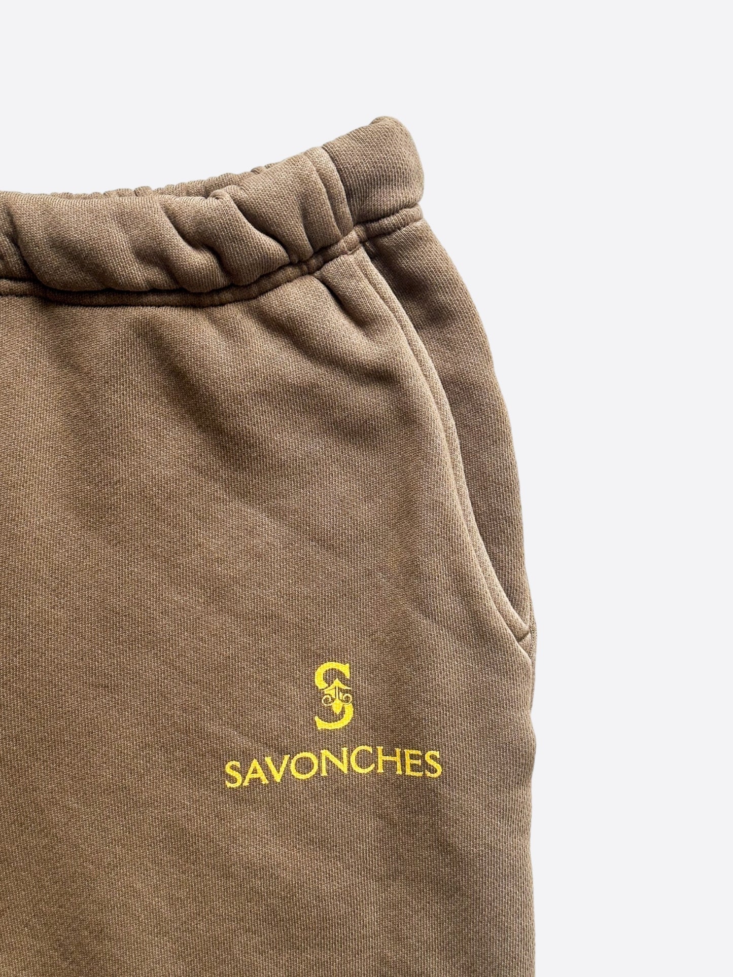 Savonches Brown & Gold Logo Sweatpants