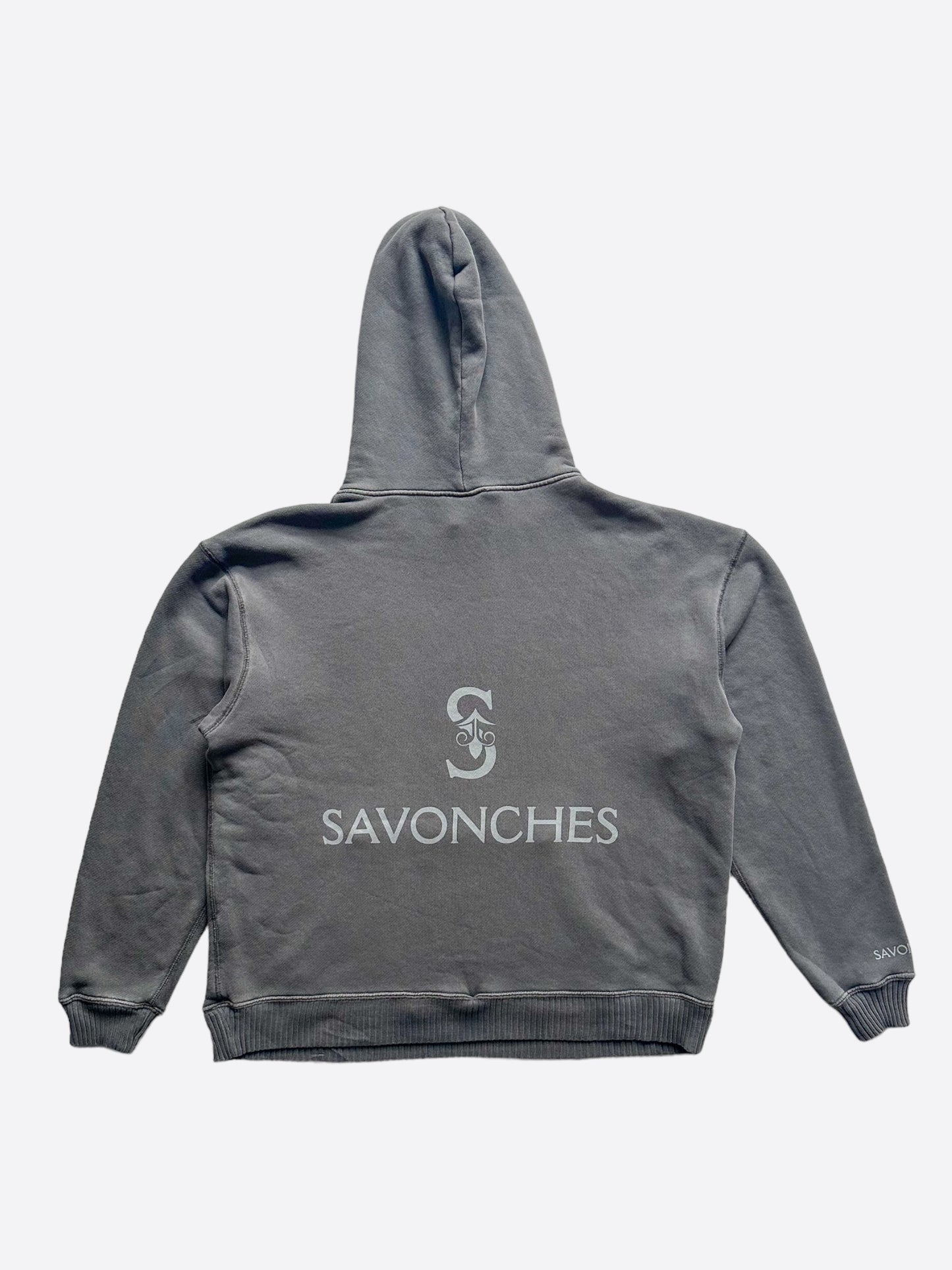 Savonches Grey Tonal S Logo Hoodie