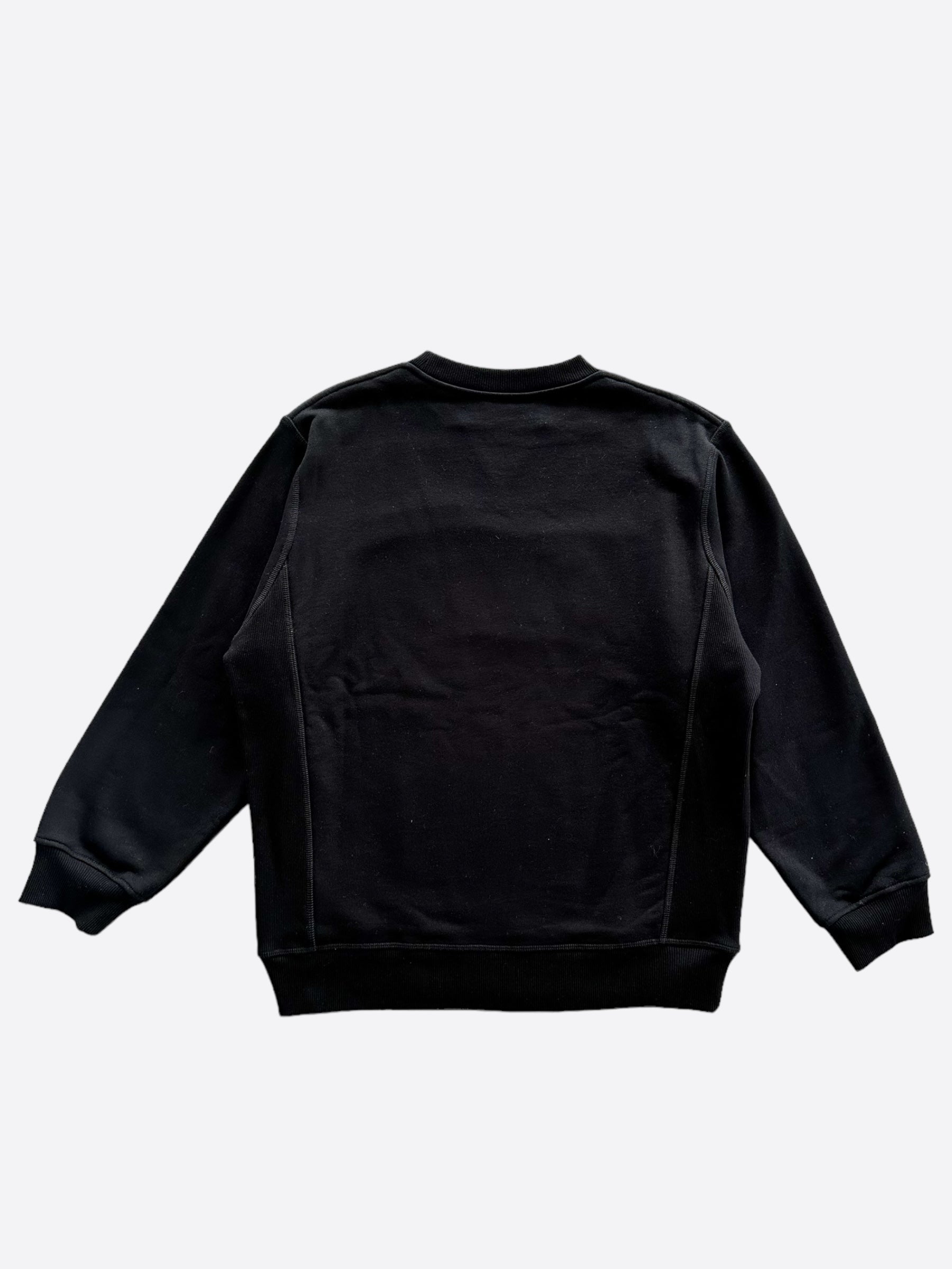 Dior Black Multicolor Embroidered Floral Logo Sweater Dior Black Multicolor Embroidered Floral Logo Sweater