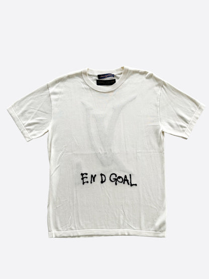 Louis Vuitton White Endgoal Intarsia T-Shirt