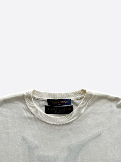 Louis Vuitton White Endgoal Intarsia T-Shirt