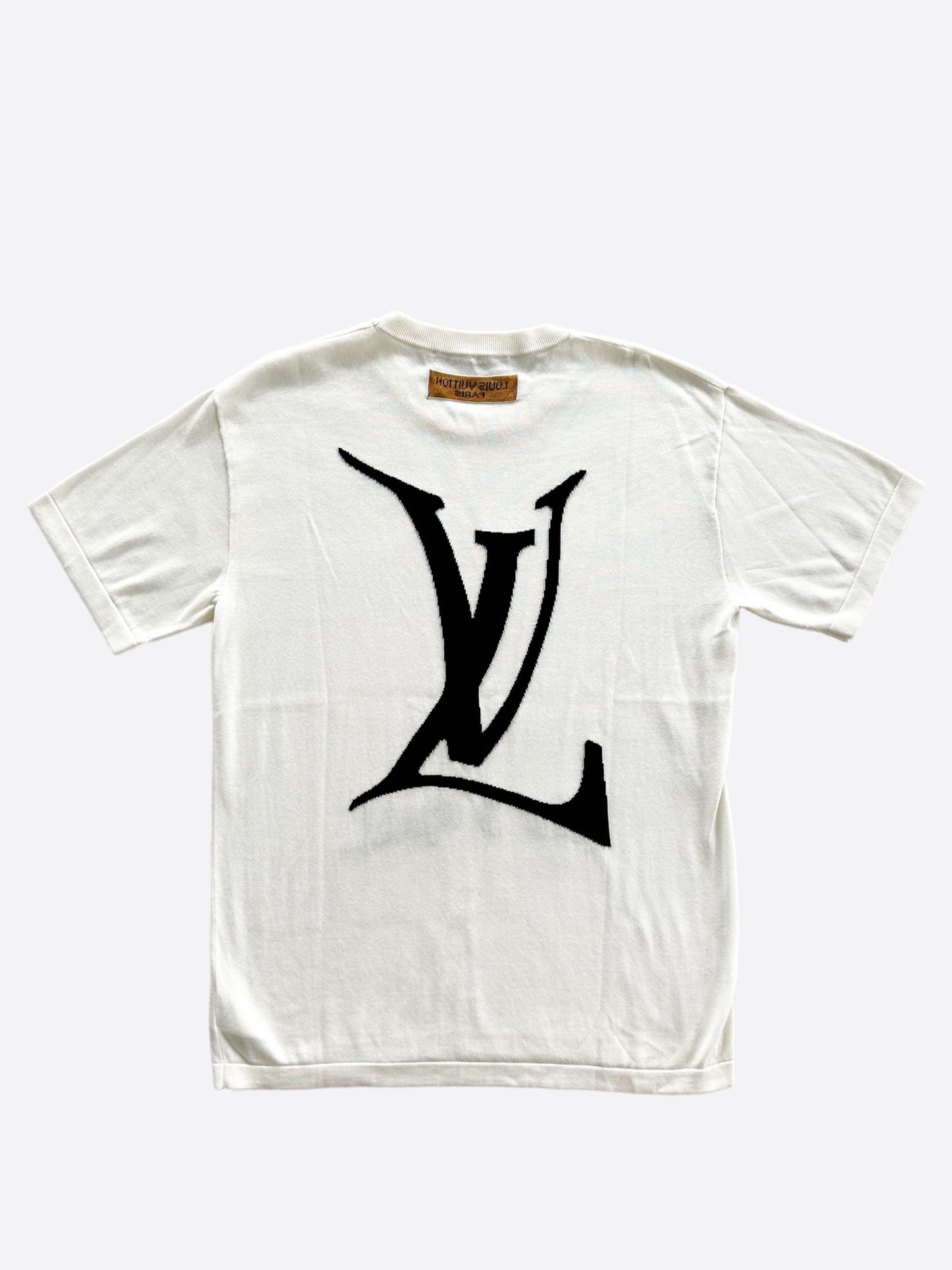 Louis Vuitton White Endgoal Intarsia T-Shirt