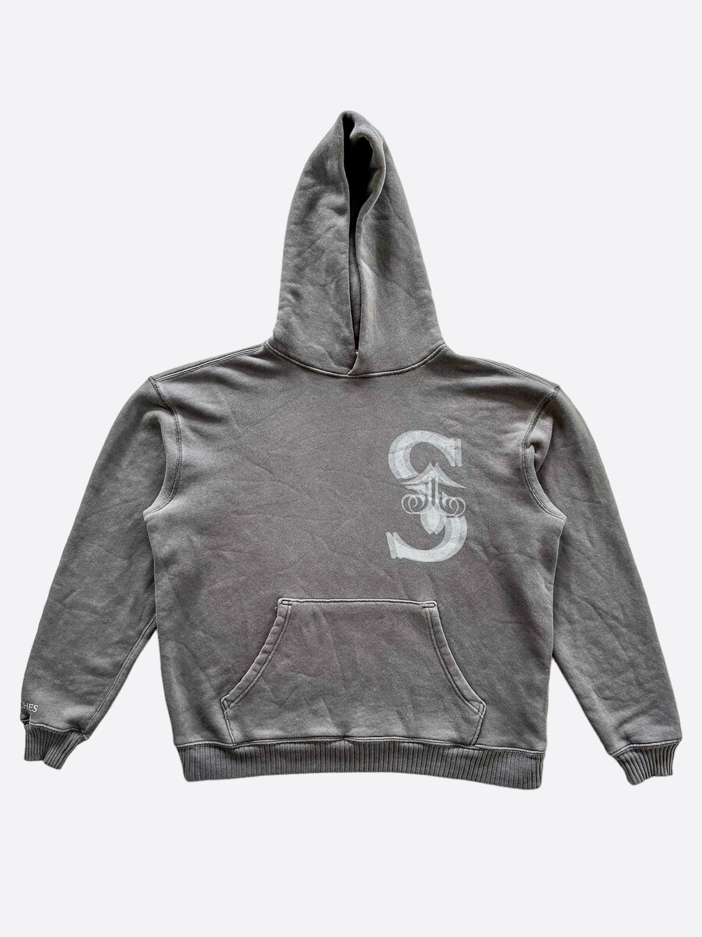 Savonches Grey Blurred S Logo Hoodie