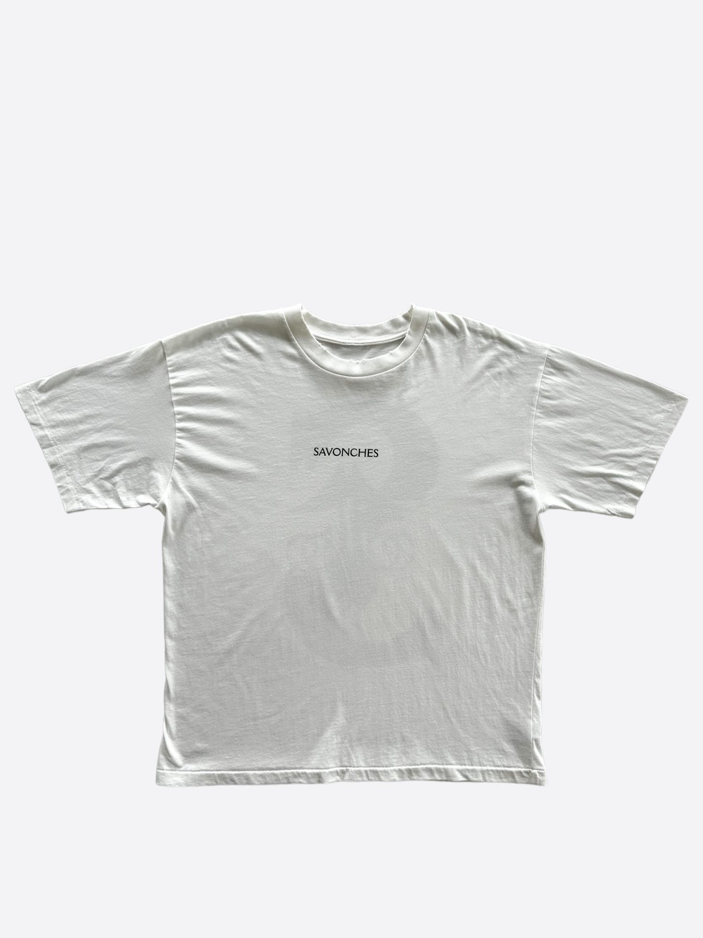 Savonches White & Grey Blurred S Logo T-Shirt