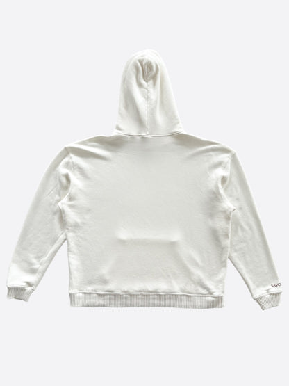 Savonches White & Brown Blurred S Logo Hoodie