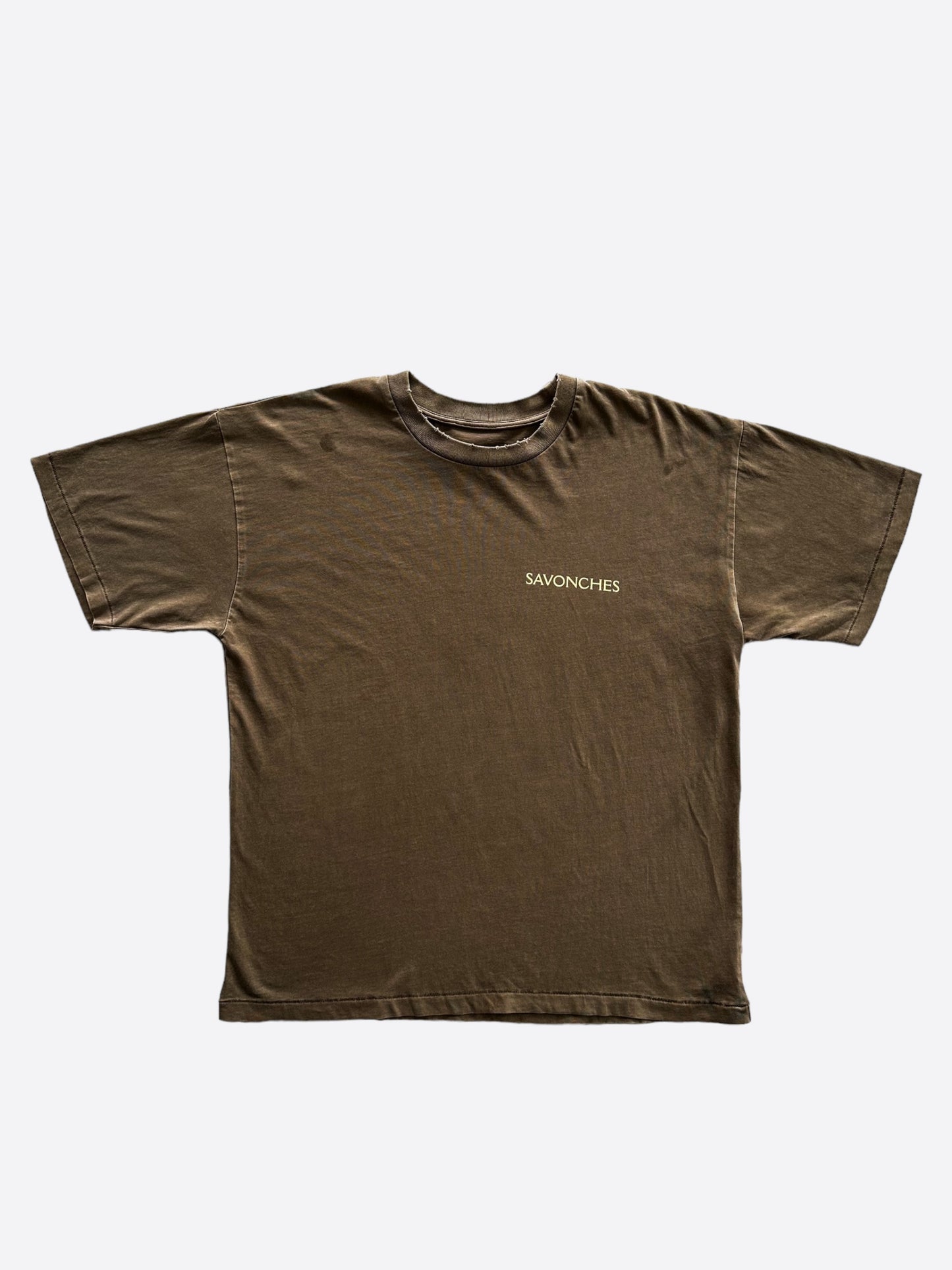 Savonches Brown & Gold Blurred Double S Logo T-Shirt