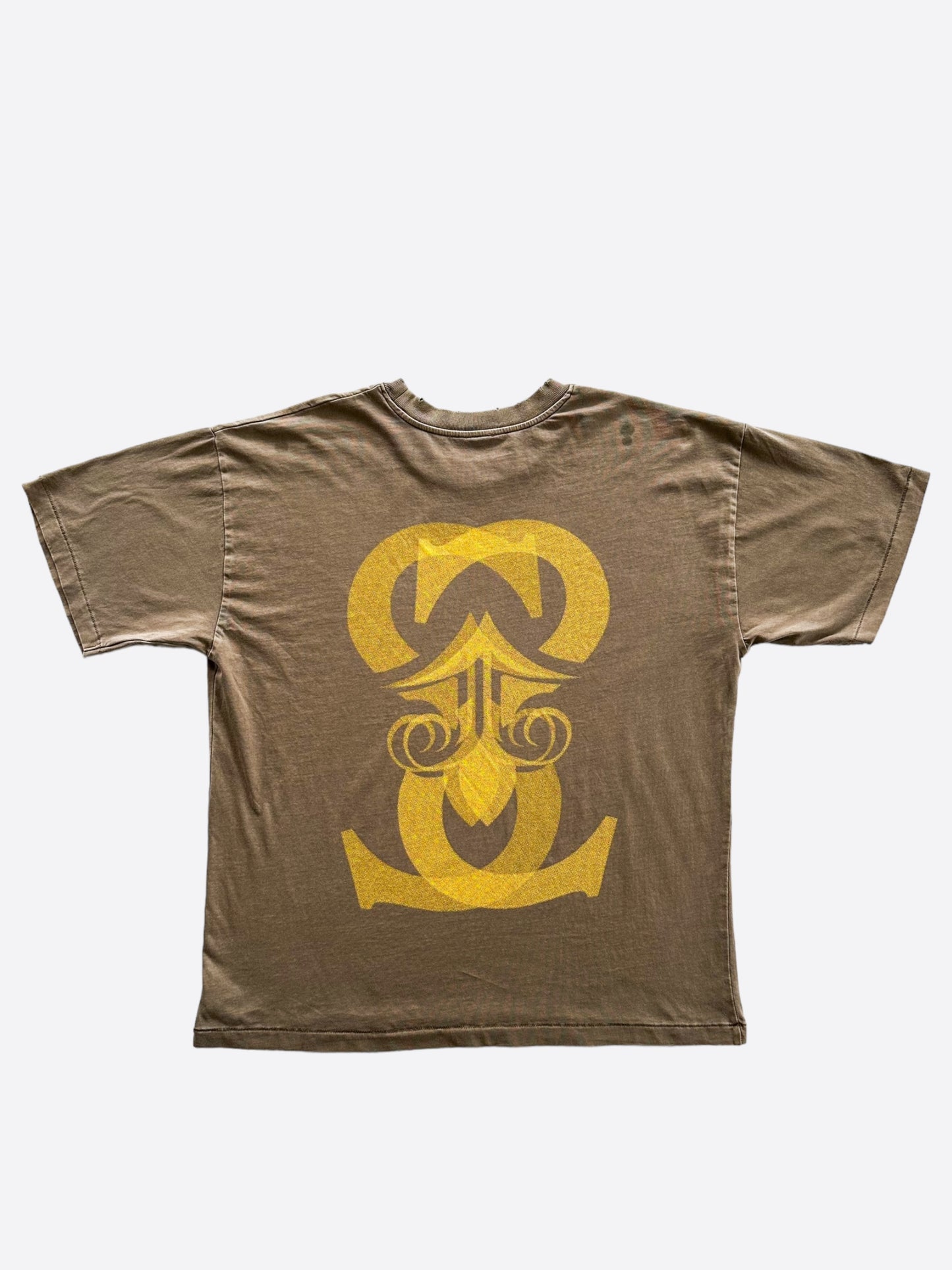 Savonches Brown & Gold Blurred Double S Logo T-Shirt