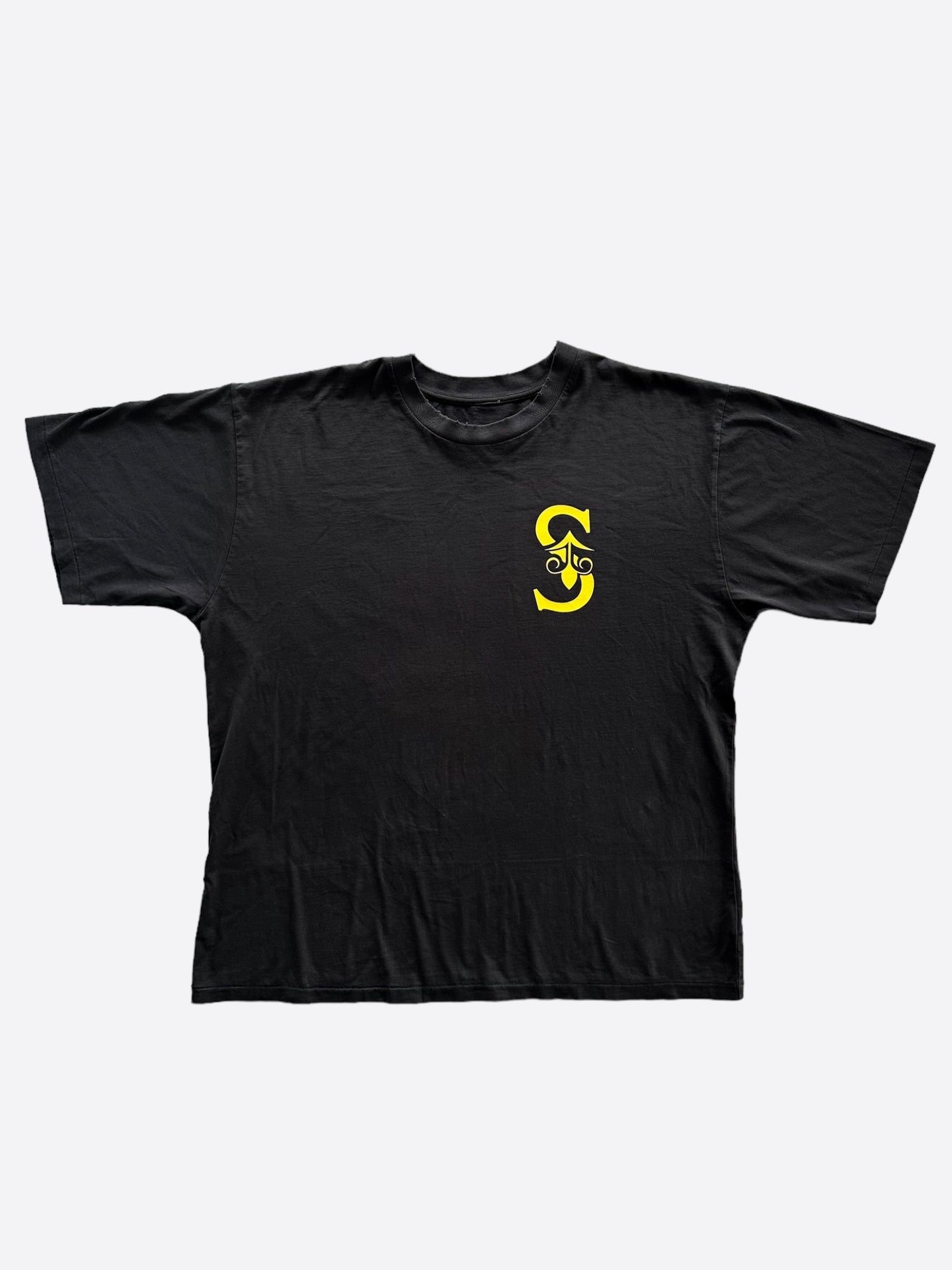 Savonches Washed Black & Gold S Logo T-Shirt