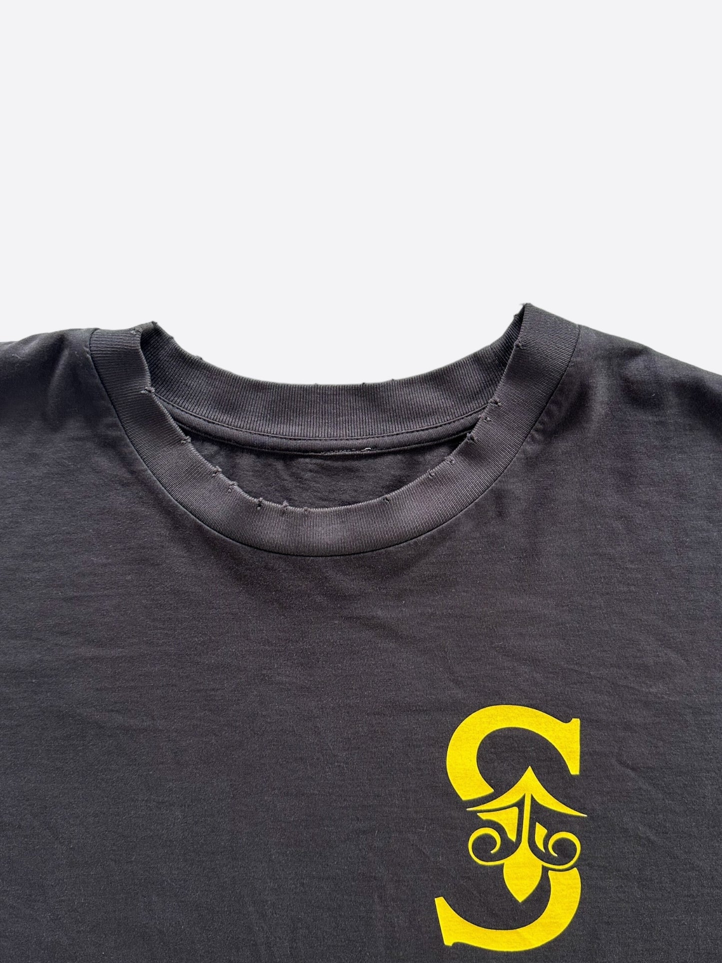 Savonches Washed Black & Gold S Logo T-Shirt