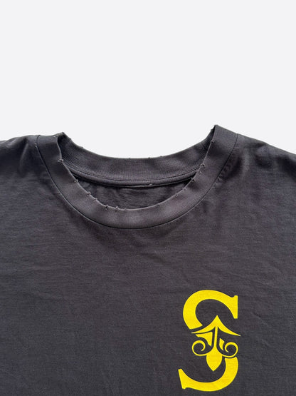 Savonches Washed Black & Gold S Logo T-Shirt