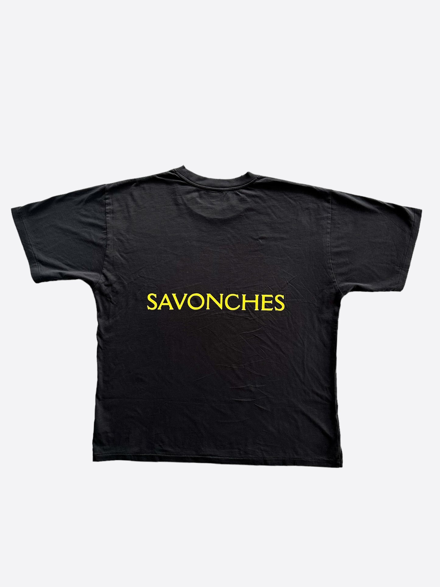 Savonches Washed Black & Gold S Logo T-Shirt