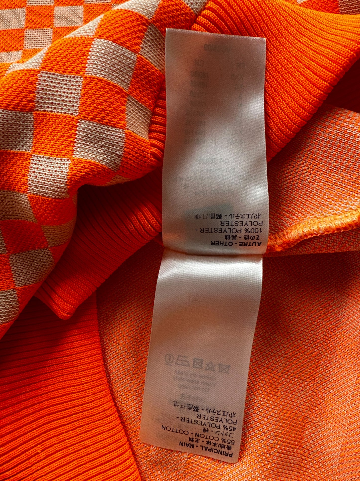 Louis Vuitton Orange Damier Sweater