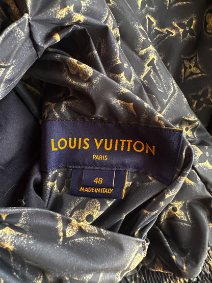 Louis Vuitton Navy & Tan Monogram Reversible Leather Jacket